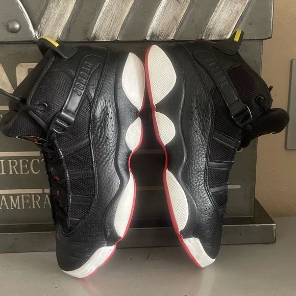 Nike Air Jordan 6 Rings Boys Size 3Y Black Athletic Shoes Sneakers 323432-063 - Picture 2 of 11